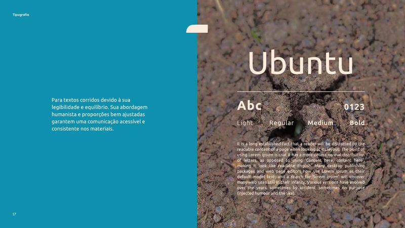 Board for the Ubuntu typeface, used in the identity's body copy